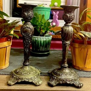 Vintage Wm. Rogers & Son Silverplate Candlesticks